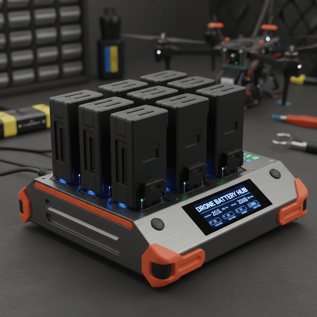 Battery charging station for drones