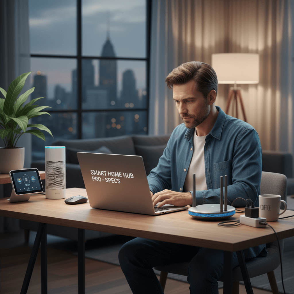Product review at desk