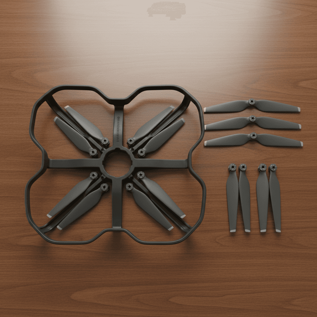 Propeller guards and spare blades