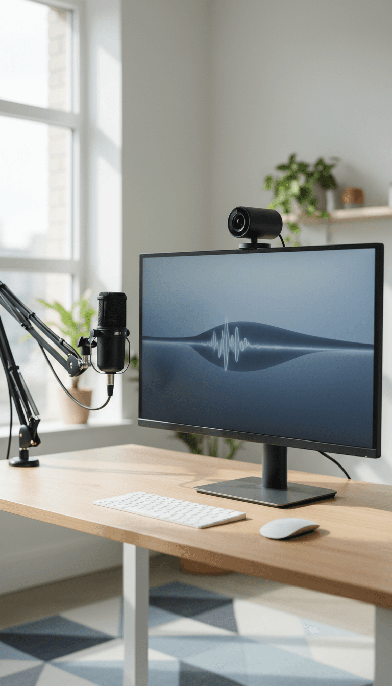 Webcam and microphone setup
