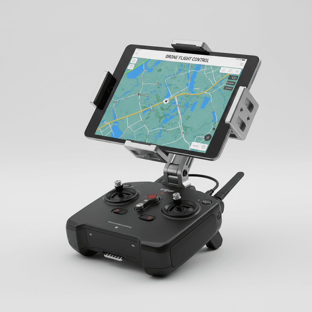 Drone controller with tablet mount
